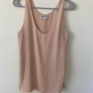 Zara cream classy shirt size small.